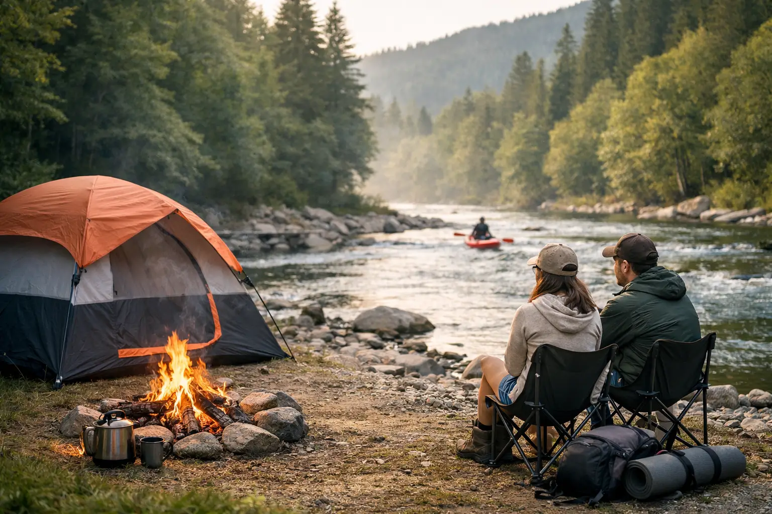 Riverside Camping & Bonfire in Rishikesh